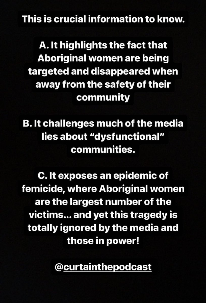 Listen now to episode 10 of season 2, of Curtain the Podcast!

We reveal new data, highlighting the ongoing femicide of Aboriginal women. 

open.spotify.com/episode/73GZp0…