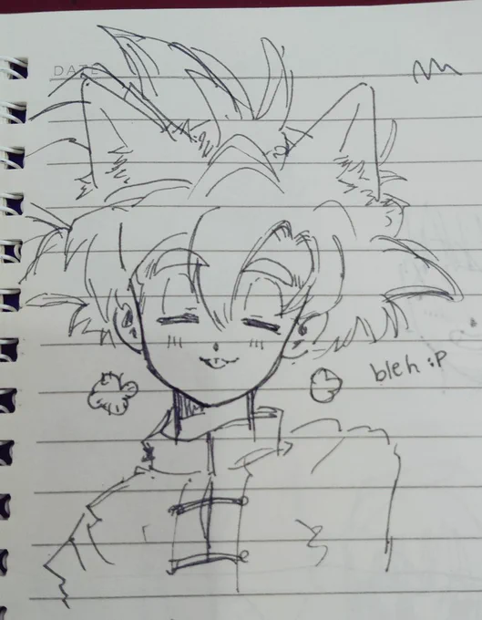 lil gohan school doodle 