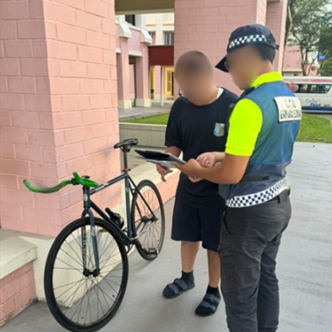 LTAsg's tweet image. Over the past month, 77 offences were detected during our enforcement operations against errant #ActiveMobility users, such as riding of non-compliant devices, riding of devices on wrong paths, and keeping non-compliant power-assisted bicycles.