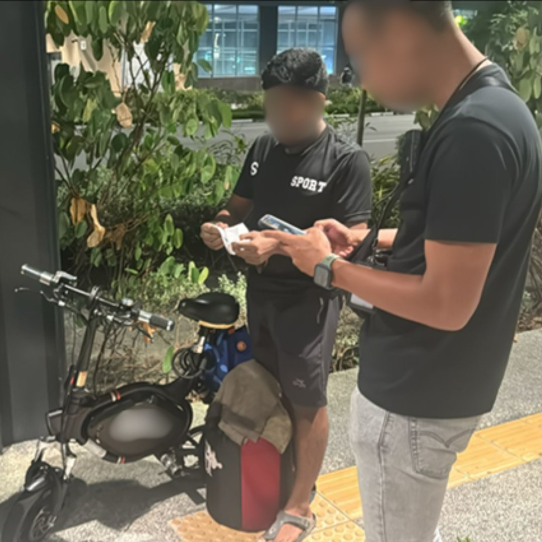 LTAsg's tweet image. Over the past month, 77 offences were detected during our enforcement operations against errant #ActiveMobility users, such as riding of non-compliant devices, riding of devices on wrong paths, and keeping non-compliant power-assisted bicycles.
