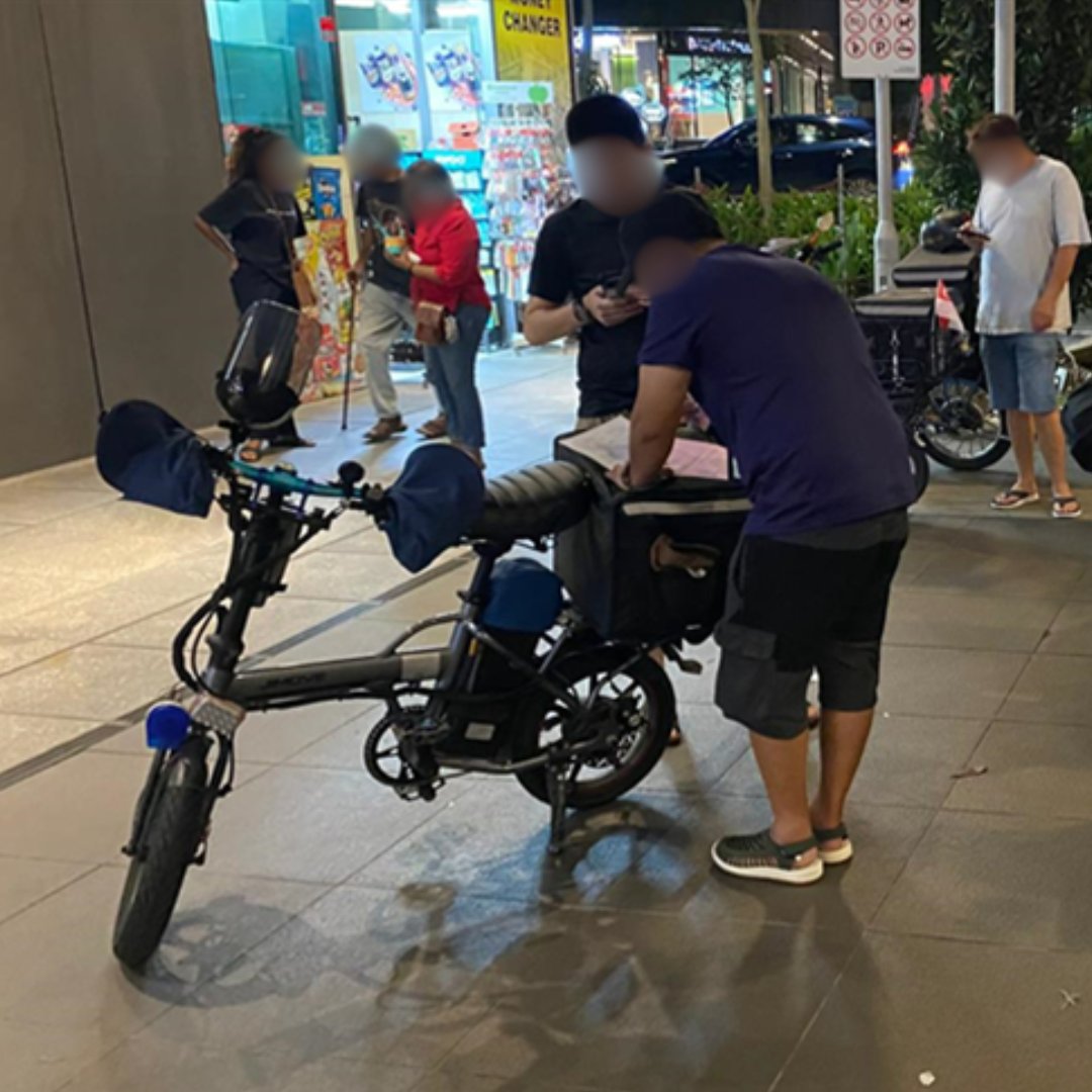 LTAsg's tweet image. Over the past month, 77 offences were detected during our enforcement operations against errant #ActiveMobility users, such as riding of non-compliant devices, riding of devices on wrong paths, and keeping non-compliant power-assisted bicycles.