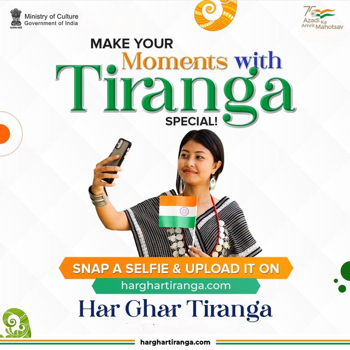 OfficeDochamoli's tweet photo. Join the celebration by hoisting the Tiranga at home, capturing a selfie, and sharing it on https://t.co/OwKsXwpXvW. Every contribution counts!  #HarGharTiranga #HarGharTiranga2024 https://t.co/T24GR02G7H