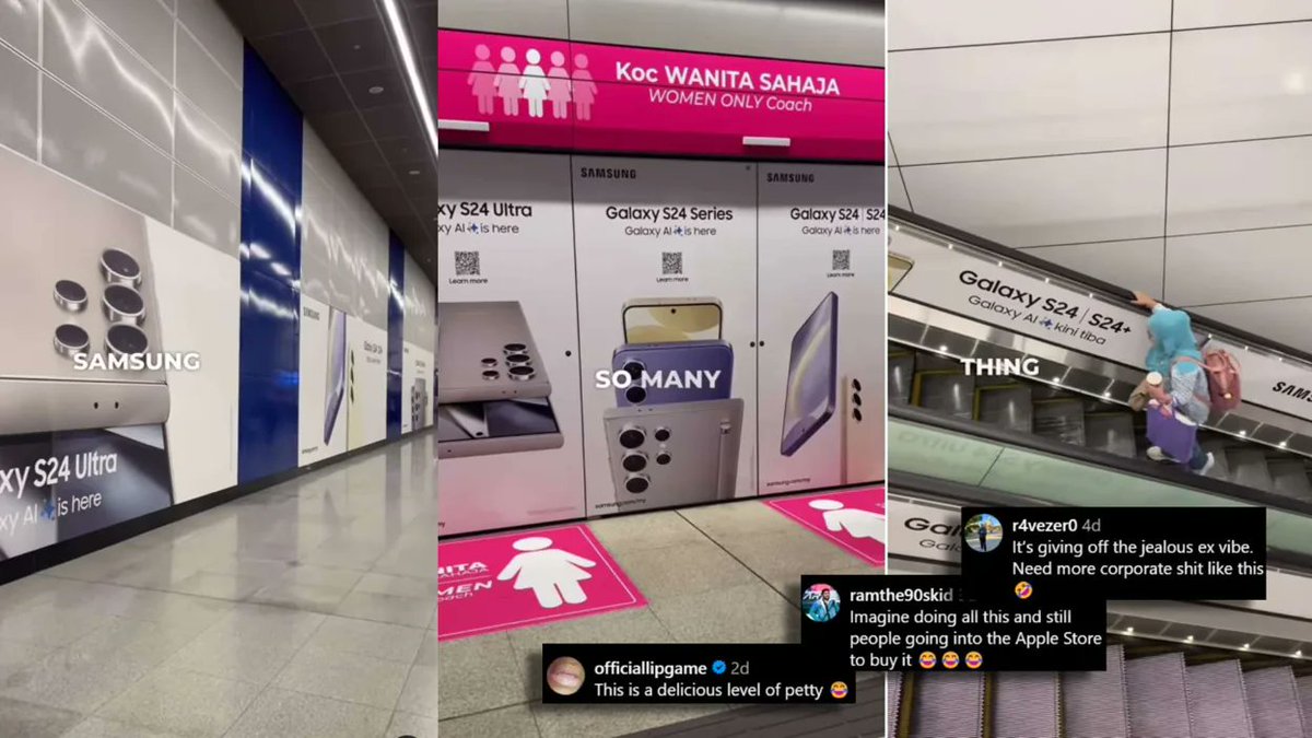 BakOffis's tweet photo. 🔥 Samsung is turning up the heat in Malaysia!
To outshine Apple, Samsung has upped its marketing game, taking bold steps to capture the tech-savvy crowd. The competition just got a lot more exciting!

Credits - @MashableIndia

#Samsung #Apple #marketing #WWERaw #paralympics https://t.co/bDZef0N72W