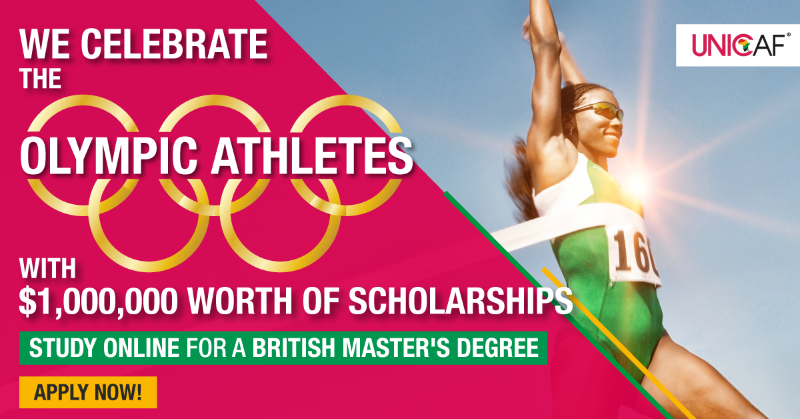 UNICAForg's tweet photo. Celebrate the Olympic athletes with a British Master's degree from Unicaf with $1 million worth of scholarships. Apply now
