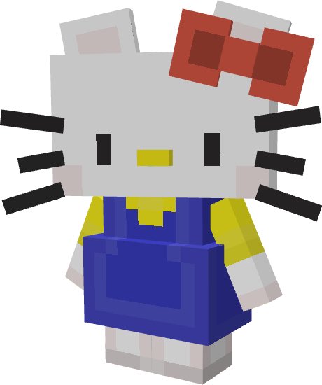 PlasterPlank's tweet photo. Made Hello Kitty in Blockbench. This was my take on how she would look in Minecraft.

#Minecraft #HelloKitty https://t.co/UeBxr7bFPK
