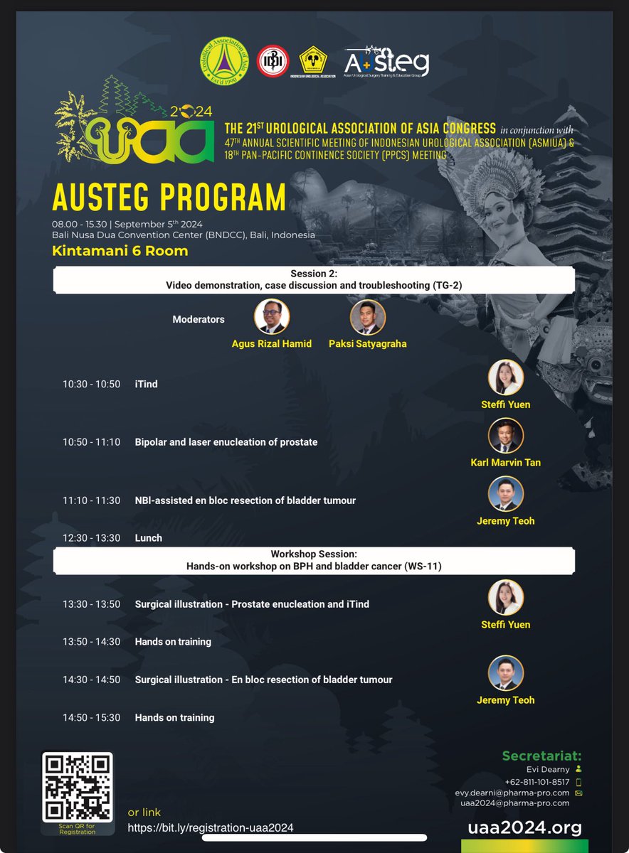 jikei_urology's tweet photo. Join us at #UAA2024! Dr. Takafumi Yanagisawa presents "En bloc resection of bladder tumour - Rationale and how I do it" on Sept 5th, 9:20 AM in Bali. https://t.co/94IBhVsfhn