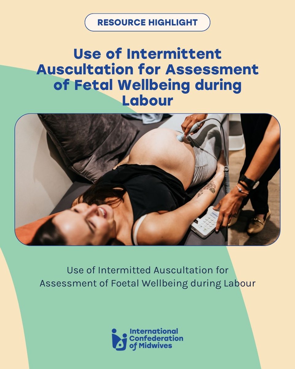world_midwives's tweet photo. On #ResourceTuesday learn more about intermittent auscultation for fetal wellbeing
Recommended for healthy women in normal labour, IA minimises unnecessary interventions while supporting maternal comfort.
Learn more: https://t.co/GUxlsEMKZK https://t.co/1XMtqT2N0Y