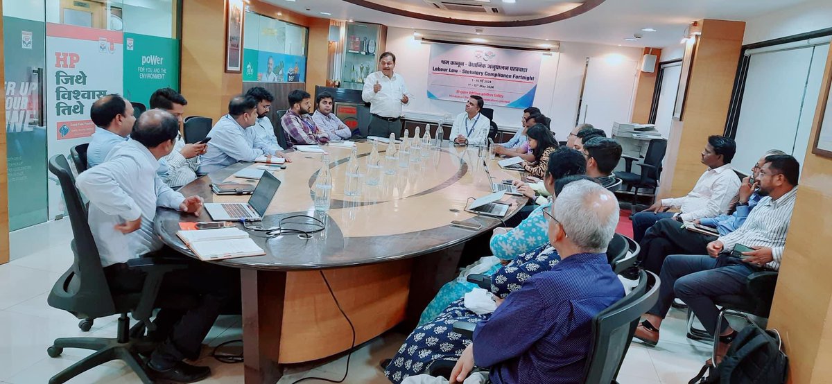 Awareness programmes on labour laws compliance at HPCL RO on 15th May 2024 by Regional Labour Commissioner (C) Pune.