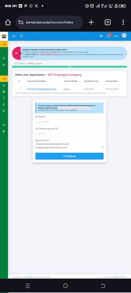 dantest256's tweet photo. @HELBpage Shida ni gani hapa nimekwama kindly assist I have used birth certificate and a copy of waiting card in applying. https://t.co/GOPX1UEVJN