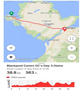 BlackpoolCarers's tweet photo. 🚴♂️Ride Day 3 part 1: Drogheda - Dumfries to Dublin Ferry Approximate cycling distance 52km (32 miles) - Climbing 362m
🚴♂️Ride Day 3 part 2: Holyhead to Bangor Approximate cycling distance 40km (25 miles) - Climbing 363m
#5CountriesChallenge #5CC #CharityCycleRide #Carers https://t.co/XKe878mIsV