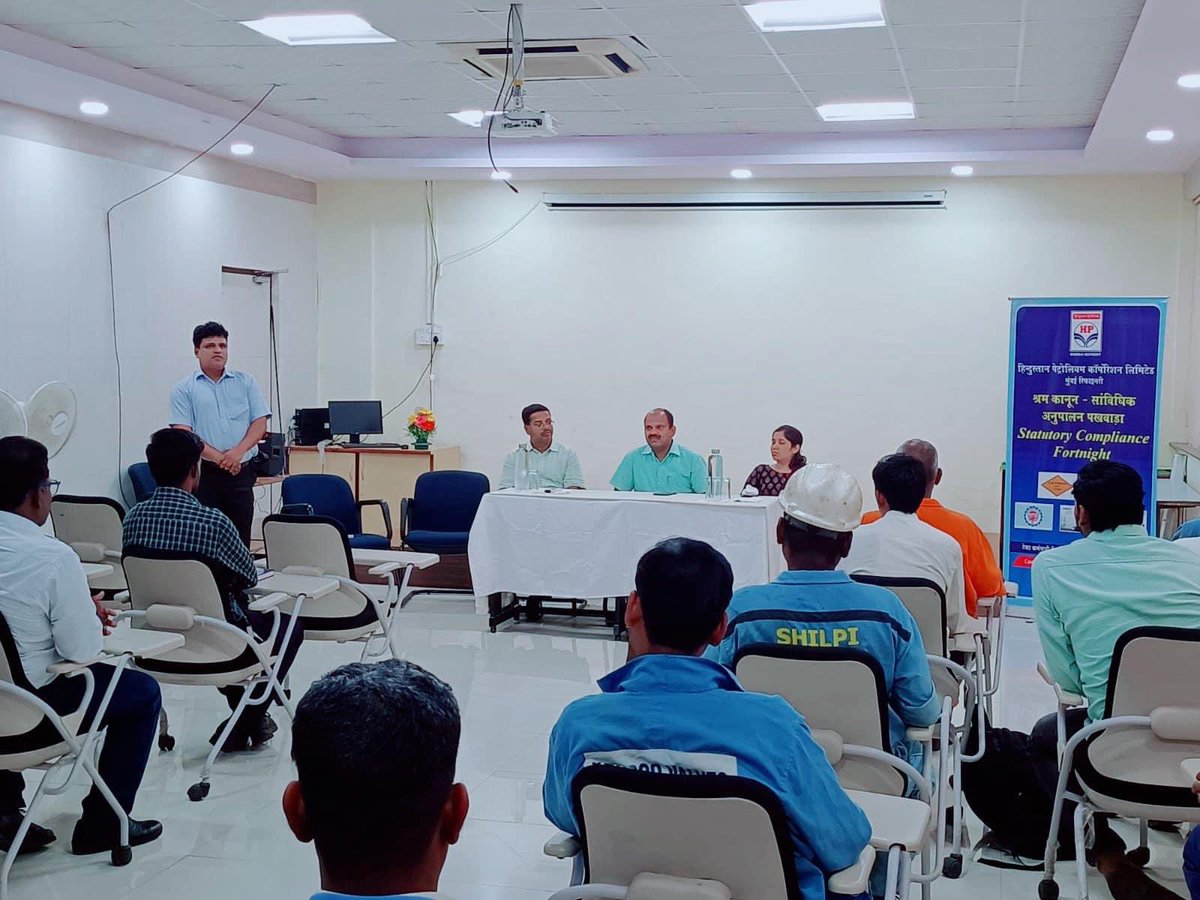 Conducted an awareness programme on Samadhan Portal and Shram Suvidha Portal for the benefit of workers and employers at HPCL refinery Mumbai