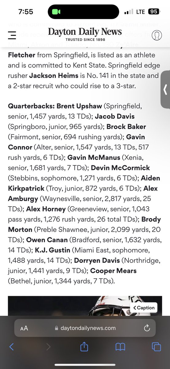 I am one of Miami Valleys Top Returners
Dorryen Davis ( Northridge Jr, 1,441 Yards 9 Td )