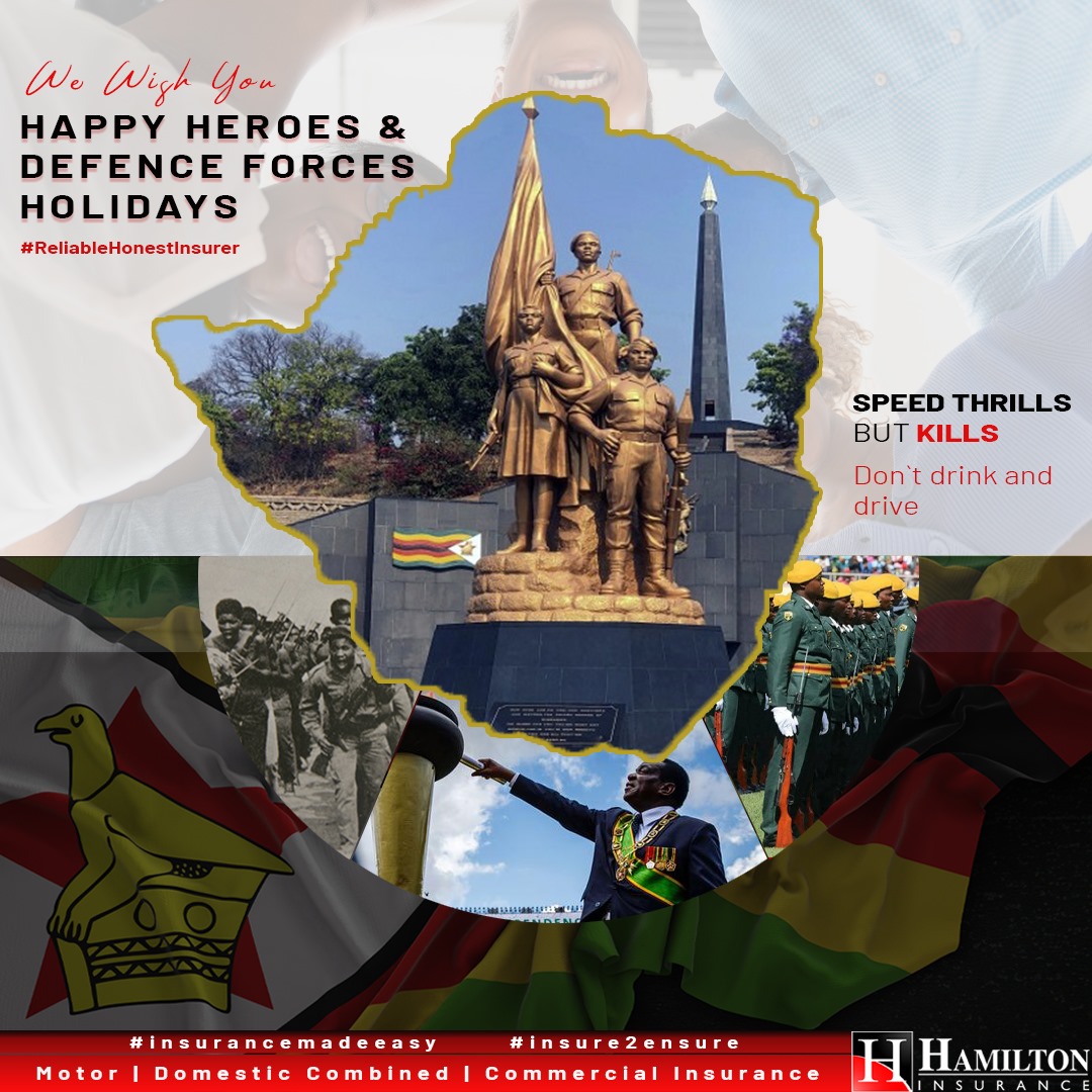 HInsuranceZW's tweet photo. Dear valued clients.

Hamilton Insurance team wishes you a Happy Defence Forces Day.

#hamiltoninsurance #insure2ensure
#insurancemadeeasy #ambavecover #defenceforcesday https://t.co/BbnWQzToa5