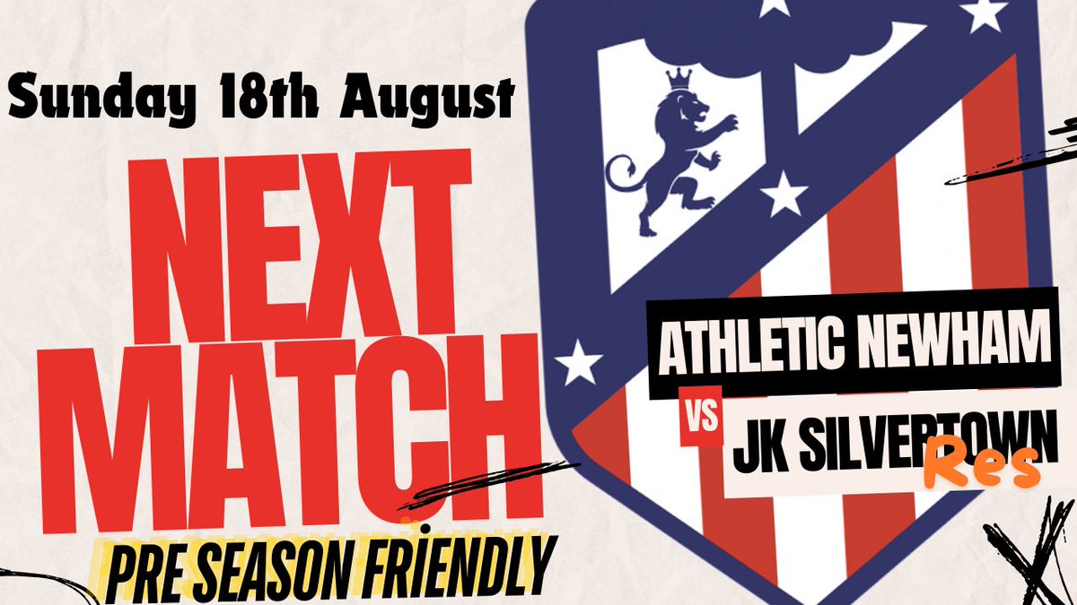 Next Game l Friendly

We play host this time we have <a href="/JKSILVERTOWNFC/">JK SILVERTOWN FC</a> Res coming over a new team so we don’t know much about them but we have known of JK Silvertown for some years and this has been a friendly in talks for a long time finally we have it going ahead