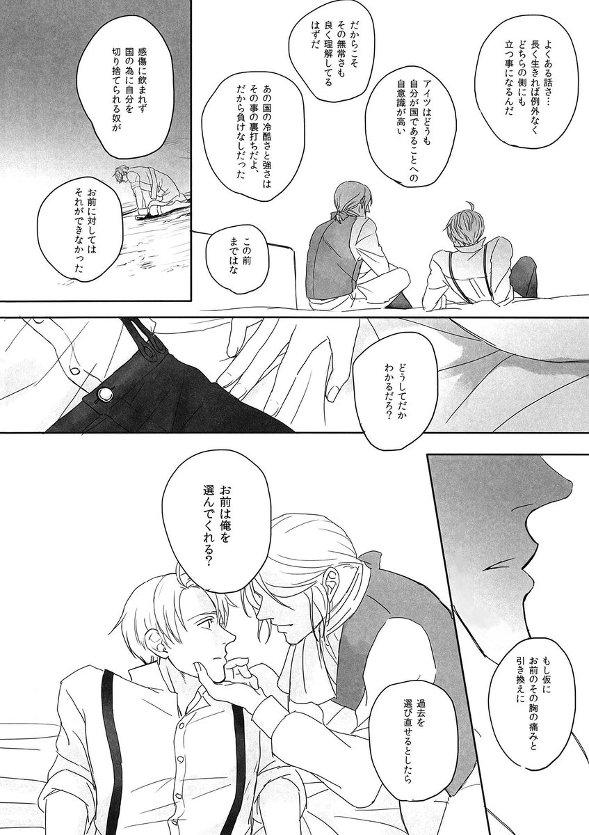 「代償」
独立後のあめりかとふらんすのお話。旧作からの抜粋です。 