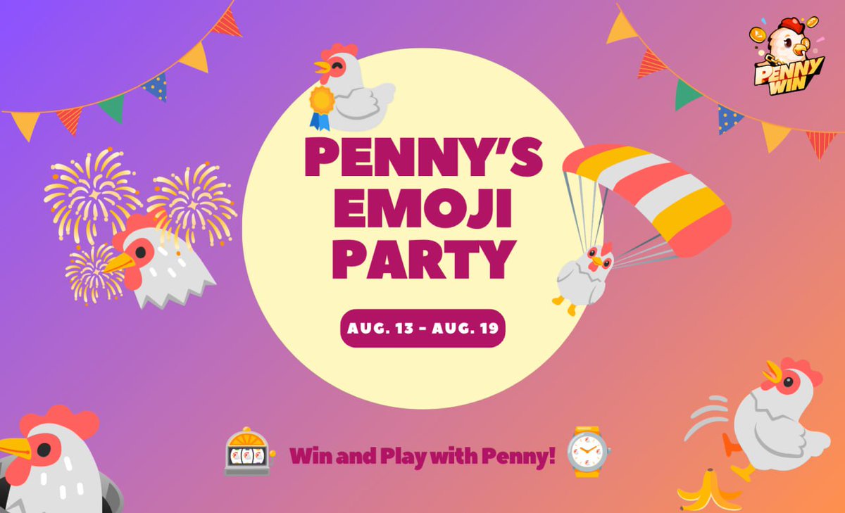 Giveaway_HQ's tweet photo. 🎉 Penny’s Emoji Party! 🎉
🙋 Our mascot, Penny🐔, needs your creativity!
💡 Create up to 5 emojis featuring Penny or #PennyWin using https://t.co/hNuLenCfWi & post in our TG group!
🪂 The WINNERS of creative entries we choose will share 50 #USDT. All the other participants will be rewarded.
📅 NOW - 19 Aug. 4AM UTC 
💪 Flex your emoji muscles and help build Penny‘s Universe! 
💬 TG: https://t.co/ID31pvIH9j
💥 PennyWin: https://t.co/tg1KqbZW4s
#Crypto #Giveaway  #BTC #ETH #Web3 #3C #Tech #prize #WinBig #FreeRewards #Reward #raffle  #cryptomarket #FreeCrypto #indonesian