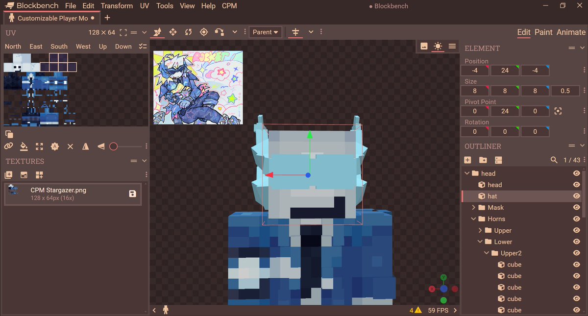 Kxlvynz_'s tweet photo. How does one explain minecraft modeling? (Rlly proud so far) https://t.co/GDb1JnQHyW
