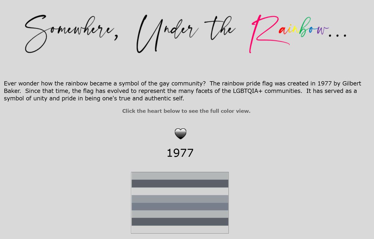 Kimstrezz's tweet image. Inspired by the Pride flag dataset shared by @diversityindata, here is my attempt to convert each to a viz. Color and symbol meanings described in tooltips. Click the heart at the top to change from grayscale to full color. #datapride #tableau   public.tableau.com/app/profile/ki…