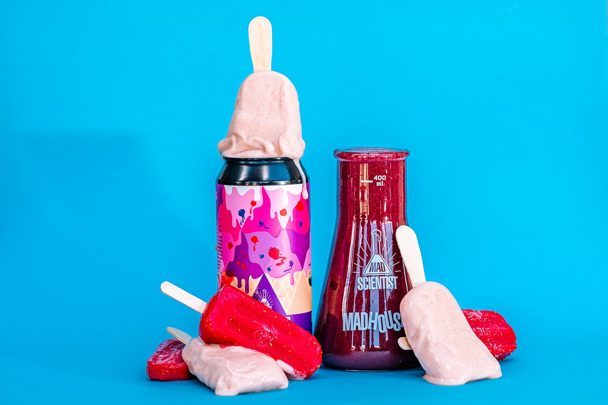 madscientisthun's tweet photo. HOUSE ON FIRE 🍦🍦🍦 Ice Cream Smoothie Sour with Blackcurrant, Black Cherry, Strawberry &amp; Blue Grape 5,7 % 🍧🍧🍧 collab with @tuletornbeer 🍨🍨🍨 https://t.co/xHRtXWuNpN https://t.co/U6zUmoX7mS