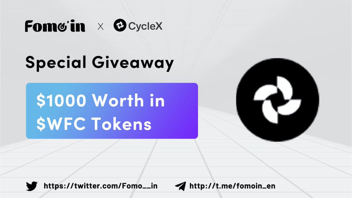 Altcoinaceee's tweet photo. 🥳 #CycleX &amp; #Fomoin Exclusive #Giveaway

🎁 Prize Pool $1000 Worth in $WFC / 200 Winners

To Enter⤵️
✅ Follow @Fomo__in &amp; @CycleXTeam
✅ RT &amp;Tag 3 #Crypto Friends
✅ Finish👉 https://t.co/MW6BrlyJiu

😎 Bet and claim more rare $WFC Tokens #Airdrop 👉https://t.co/17rKntAoYD https://t.co/VIreoflW3Z