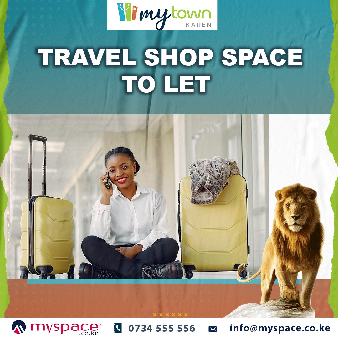Myspace_Kenya's tweet photo. Looking for the perfect location for your travel business? We have a prime travel shop space available for rent in Karen.
Contact us today for more details.
#travel #shopstolet #karen #tours https://t.co/8elD5pTTxR