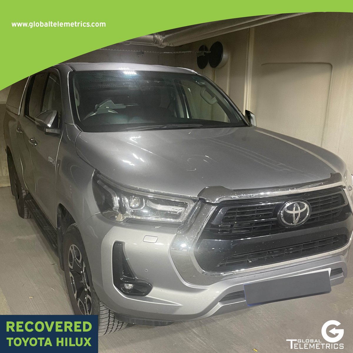 globaltele's tweet photo. This company knows #ItPaysToInvestInSecurity after being recommended our devices by our Repatriations Team.
This Hilux was found trying to be hidden away in an underground car park on Friday thanks to the tracking device installed.
#Hilux #Toyota #Teamwork #TogetherWeCan #DisruptingCriminality #Stolen #CarTheft #ToyotaHilux #ProtectWhatsYours #FleetManagement