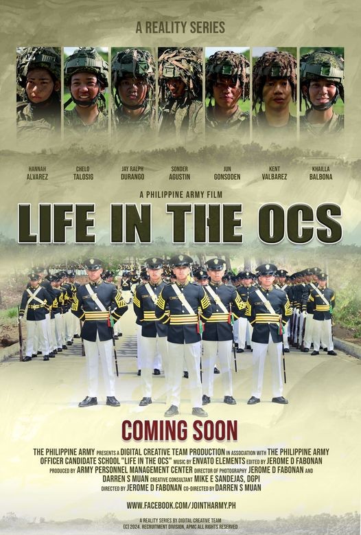yourphilarmy's tweet photo. 𝐀𝐫𝐦𝐲 𝐭𝐨 𝐮𝐧𝐯𝐞𝐢𝐥 𝐟𝐢𝐫𝐬𝐭 𝐫𝐞𝐚𝐥𝐢𝐭𝐲 𝐬𝐞𝐫𝐢𝐞𝐬 𝐟𝐞𝐚𝐭𝐮𝐫𝐢𝐧𝐠 𝐅𝐮𝐭𝐮𝐫𝐞 𝐀𝐫𝐦𝐲 𝐋𝐞𝐚𝐝𝐞𝐫𝐬

The Philippine Army will unveil its new and first reality series titled, ‘Life in the OCS’, on September 1, 2024.

For more info: https://t.co/CMgzftuyJ4 https://t.co/ToqmKJr6uW