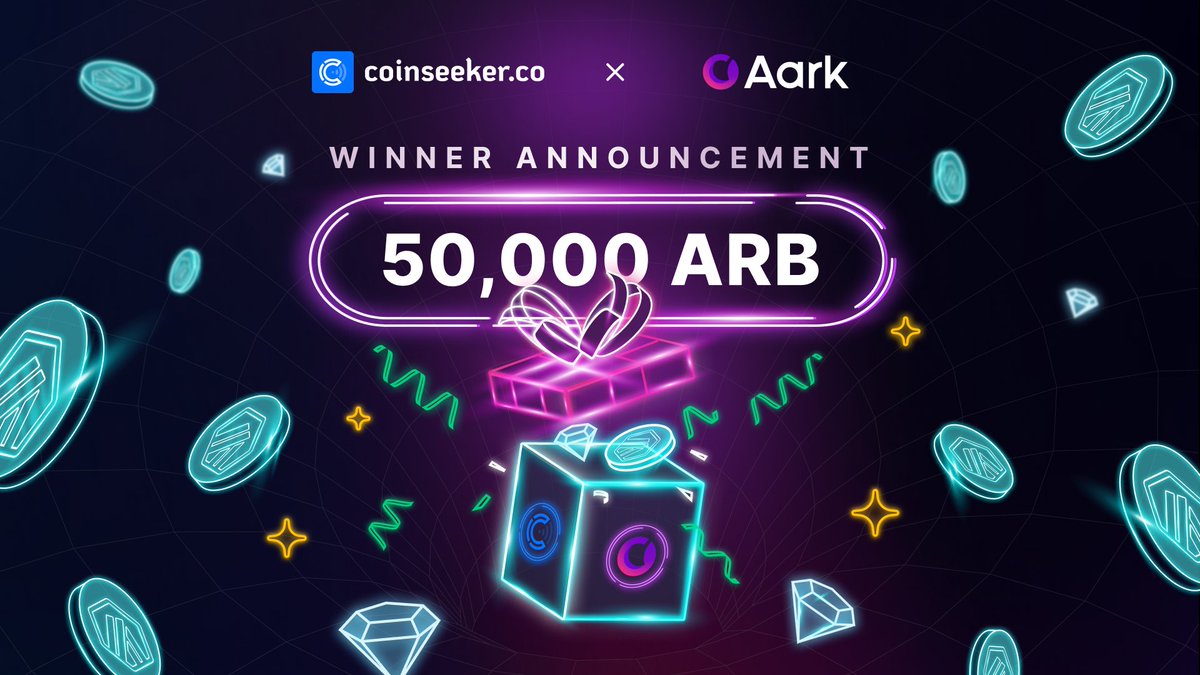 coinseeker_co's tweet photo. Winner Announcement 🎉
​
Cheers to our 100 winners! Each will share a prize pool of 50,000 ARB, sponsored by our co-host, @Aark_Digital 💥
​
Check & claim your prize here
↳ https://t.co/cqUryMKQ7J
​
‼️ IMPORTANT: The deadline to claim your prize is Aug 26, 2024, at 00:00 UTC. Please make sure to claim it before the deadline.
​
💎 Hidden Task: Those who made on-chain transactions on Aark have received guaranteed tickets.
​
Thanks for joining our Summer Alpha campaign. Stay tuned for more exciting campaigns ahead 👀