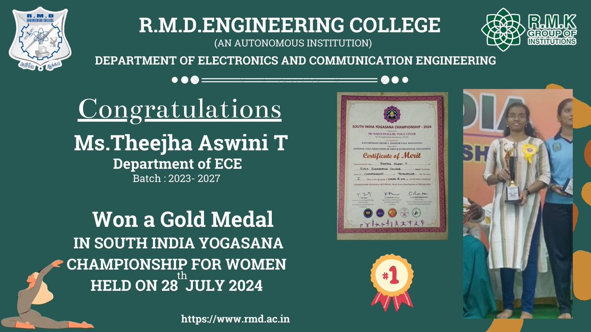 rmd_ece's tweet photo. We are proud of you!! Your gold medal in the yoga competition is a shining example of what dedication and passion can achieve. Keep reaching for the stars! https://t.co/TmbIGon8Cu