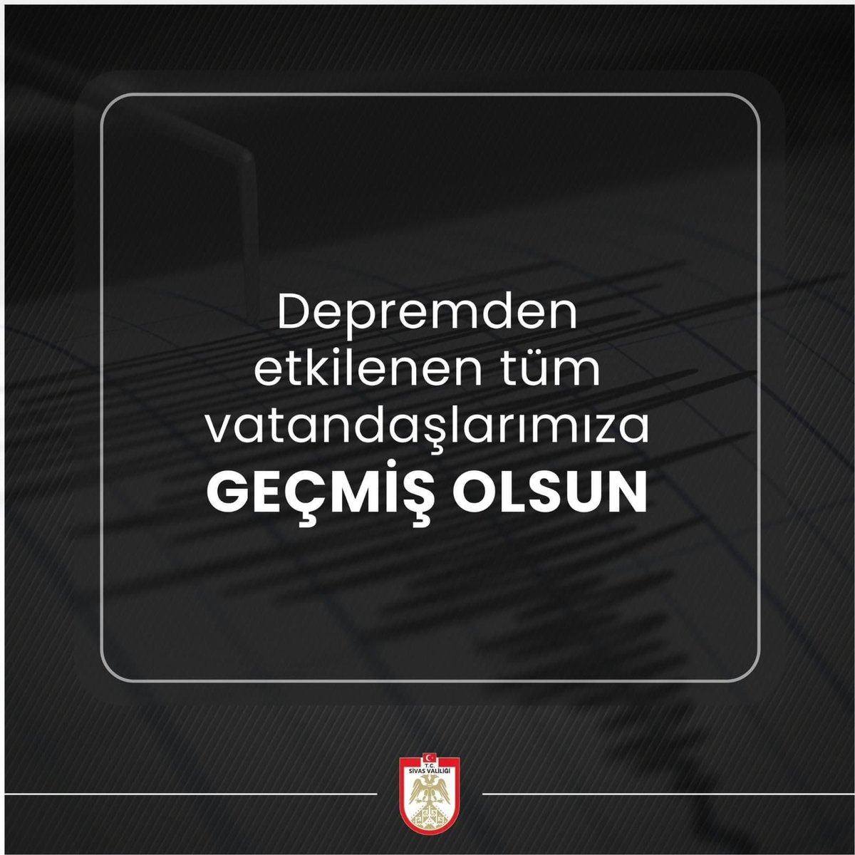 Merkez üssü Sivas olan 4.1 şiddetindeki depremden etkilenen tüm vatandaşlarımıza geçmiş olsun.

Şu ana kadar olumsuz bir durum bildirilmemiş olup, ekiplerimiz saha taraması çalışmalarına başlamıştır.

Allah, ülkemizi tüm felaketlerden korusun.