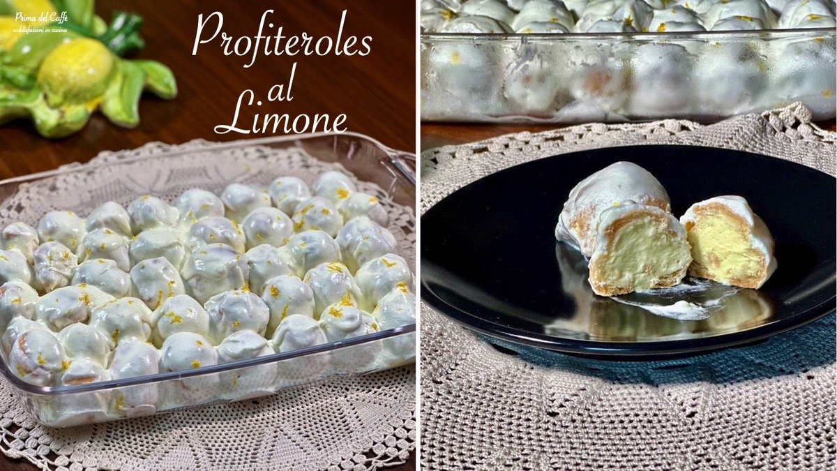 primadelcaffe's tweet photo. #profiteroles al #limone in vassoio #dolce fresco cremoso al limone🍋 #profiterole compostioda #bignè ripieni di #cremadilimone ricoperti da #glassaallimone
Segui la #ricetta completa per scoprire tutti i trucchi e i consigli https://t.co/Bbyzy8Ni9K https://t.co/nldSu4uRur