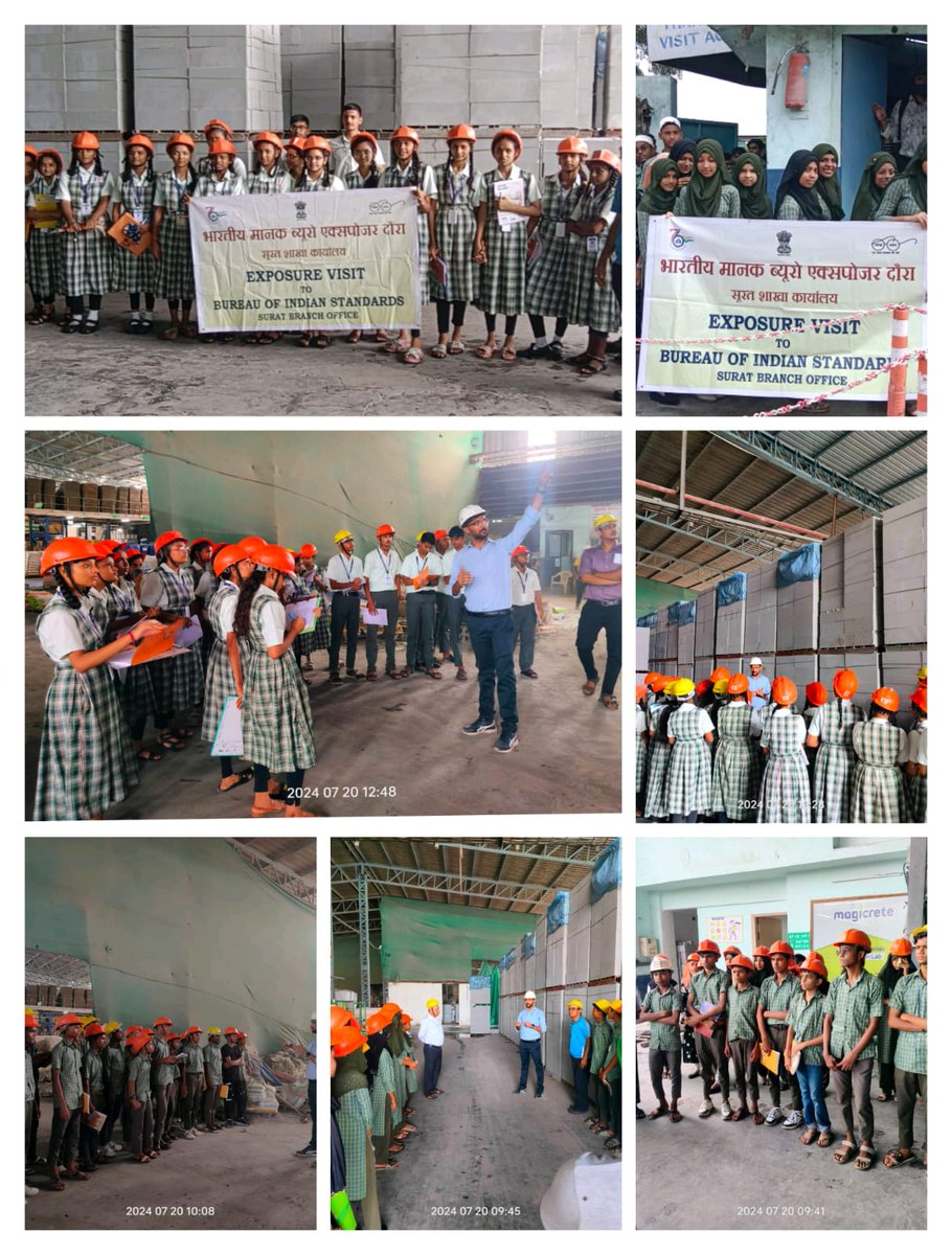 BisSurat's tweet photo. @BISSurat organized an Exposure Visit for the Students of Bai Navajbai Tata Girls High School, Navsari at M/s Magicrete Building Solutions Pvt Ltd, Navsari. More than 50 students participated in exposure visit.@BisSurat @IndianStandards https://t.co/nYnPsJ8vFK