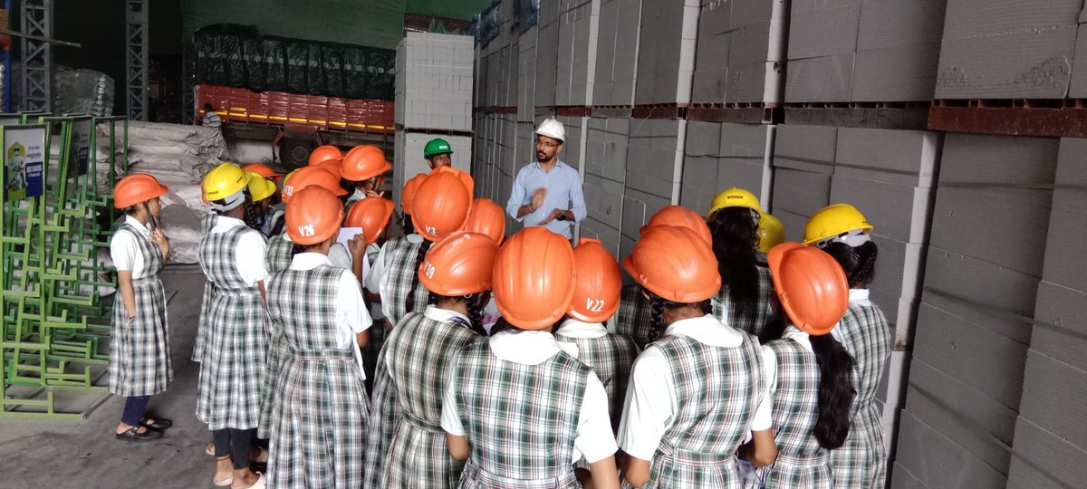 BisSurat's tweet photo. @BISSurat organized an Exposure Visit for the Students of Bai Navajbai Tata Girls High School, Navsari at M/s Magicrete Building Solutions Pvt Ltd, Navsari. More than 50 students participated in exposure visit.@BisSurat @IndianStandards https://t.co/nYnPsJ8vFK