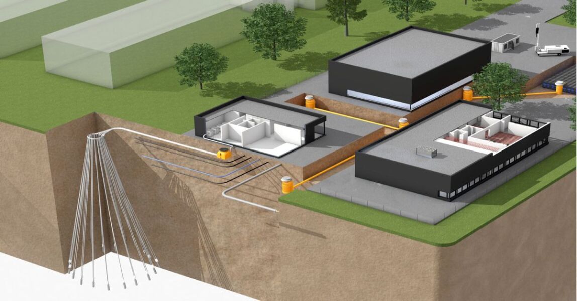 Das geothermische Heiz- und Kühlsystem GeoStar 2.0 ist nach der  Fertigstellung des begehbaren Geothermie-Verteilerschachts in  Betrieb genommen worden. GeoStar 2.0, entwickelt vom Fraunhofer IEG,  nutzt die Schrägbohrtechnik baulinks.de/webplugin/2024… #geothermie #geostar2