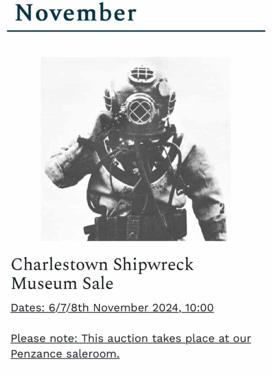 I'm so sad and angry!😡
Charlestown Shipwreck Museum is not being sold as a going concern as I thought.
They are auctioning off the contents in November!
Many items were donated to the museum by local families for safe keeping!
Just selling off our history &amp; heritage is so wrong!