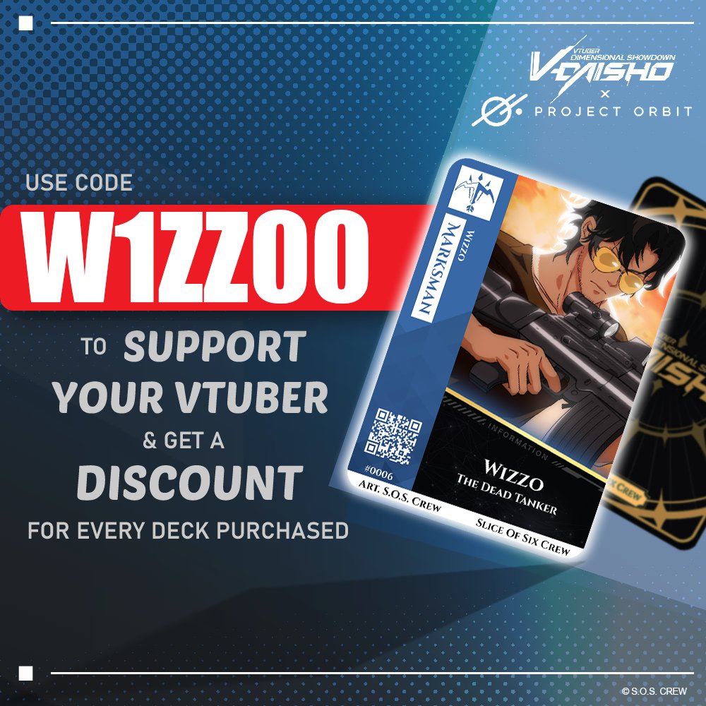 vdaisho's tweet photo. SUPPORT VTUBERS and get DISCOUNT 

by using Wizzo @Wizzo_MY code, 
W1ZZ00
at #Animangaki2024 , this 23rd to 25th August. 

#VTuber #VDaishoTCG https://t.co/azQovNgPYw