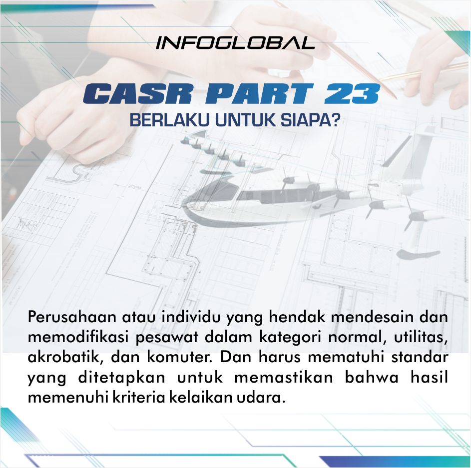 infoglobal_ID's tweet photo. Halo #KawanGlobal, selain terus mengembangkan teknologi pesawat militer, Infoglobal kini serius untuk mengembangkan teknologi pesawat sipil. Nah, hal ini dimulai dengan penerapan regulasi keselamatan terbang, yaitu penerapan #CASR 21 dan 23. apa sih CASR part 23 itu? https://t.co/cxTpDBHmGH