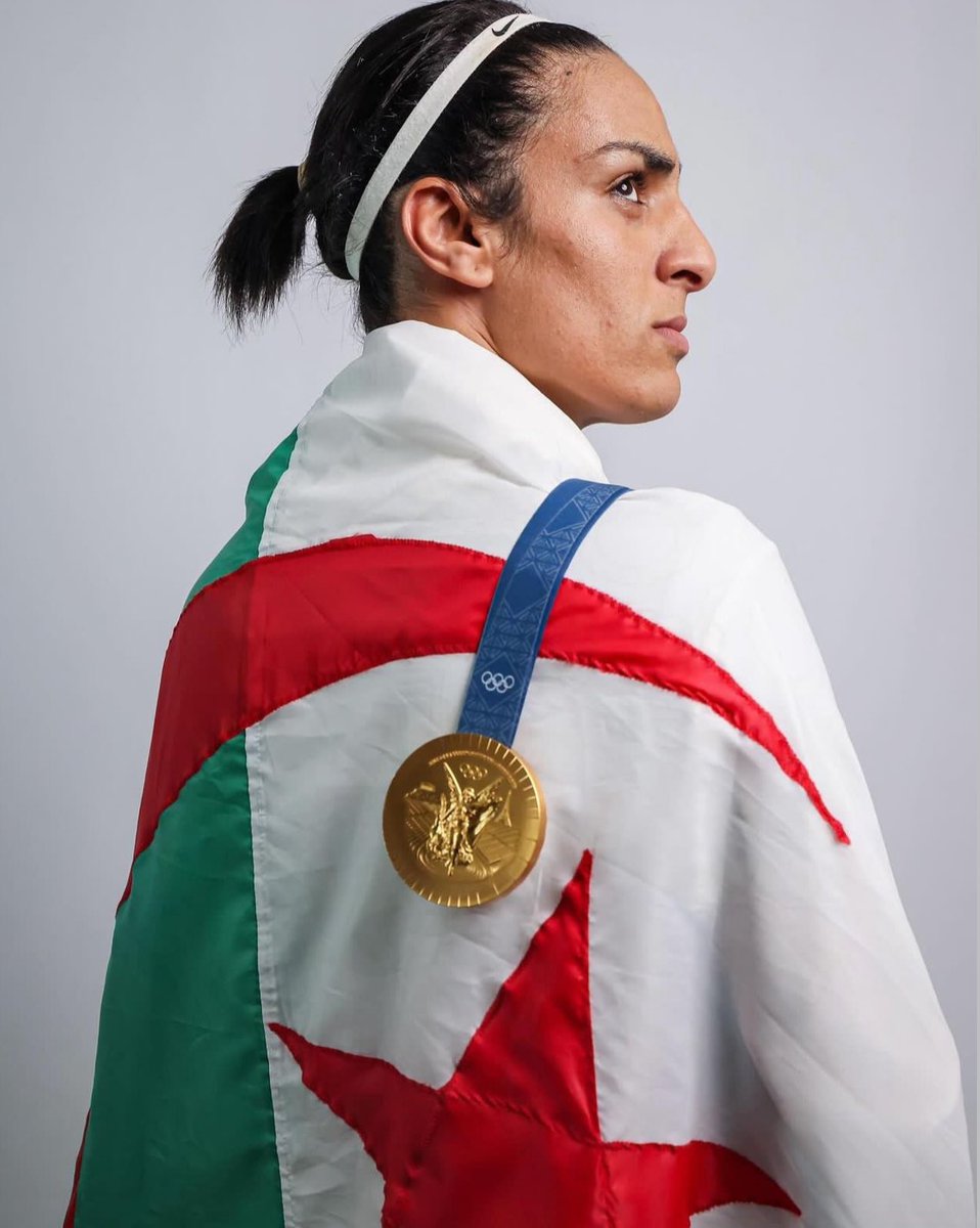 Imane Khelif shares new photos with her Olympic gold medal.