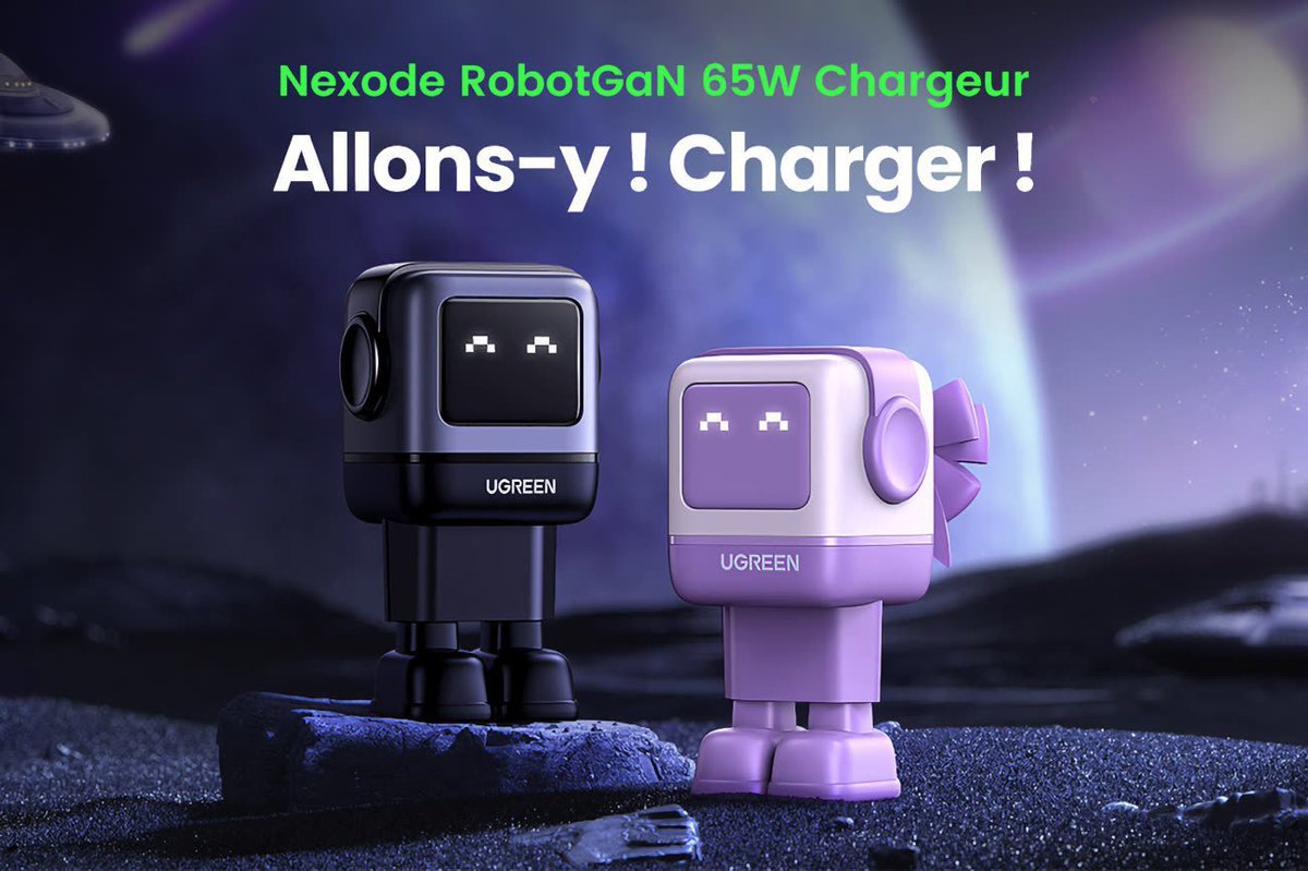 Mugen_Pascal's tweet photo. Et comme promis, avec @UgreenFR nous vous organisons un petit concours pour gagner un #robotgan

Que faire pour tenter de gagner ?
→ Follow moi @Mugen_Pascal 
→ Follow @UgreenFR 
→ Liker &amp; RT ce Tweet ❤️🔂
→ Indique en commentaire la couleur qui tu voudrais  (Noir / Violet) https://t.co/dmZLE4aMCr