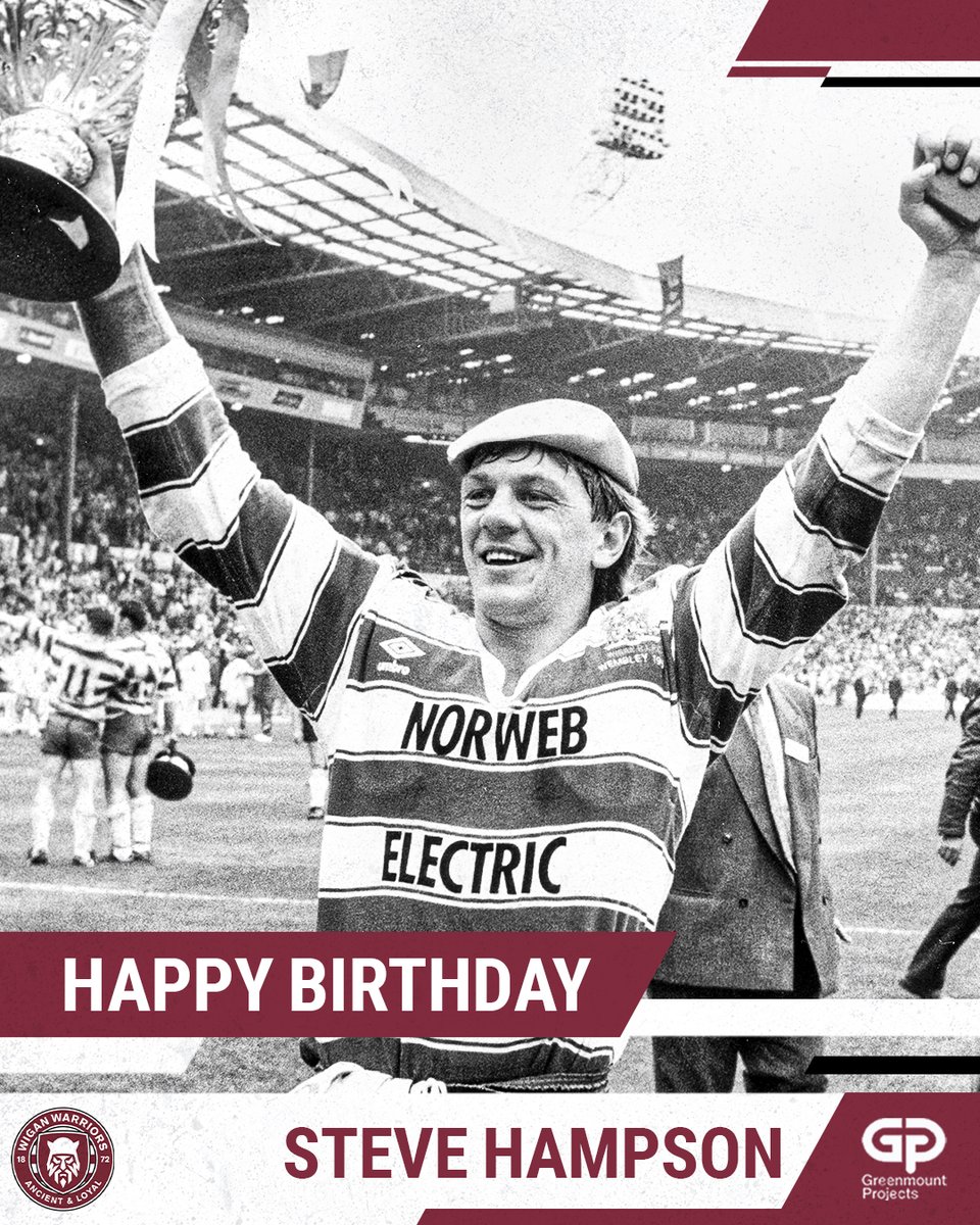 WiganWarriorsRL's tweet photo. 🥳 Happy Birthday to Wigan legend, Steve Hampson!

#WWRL https://t.co/MptfXNyWi3