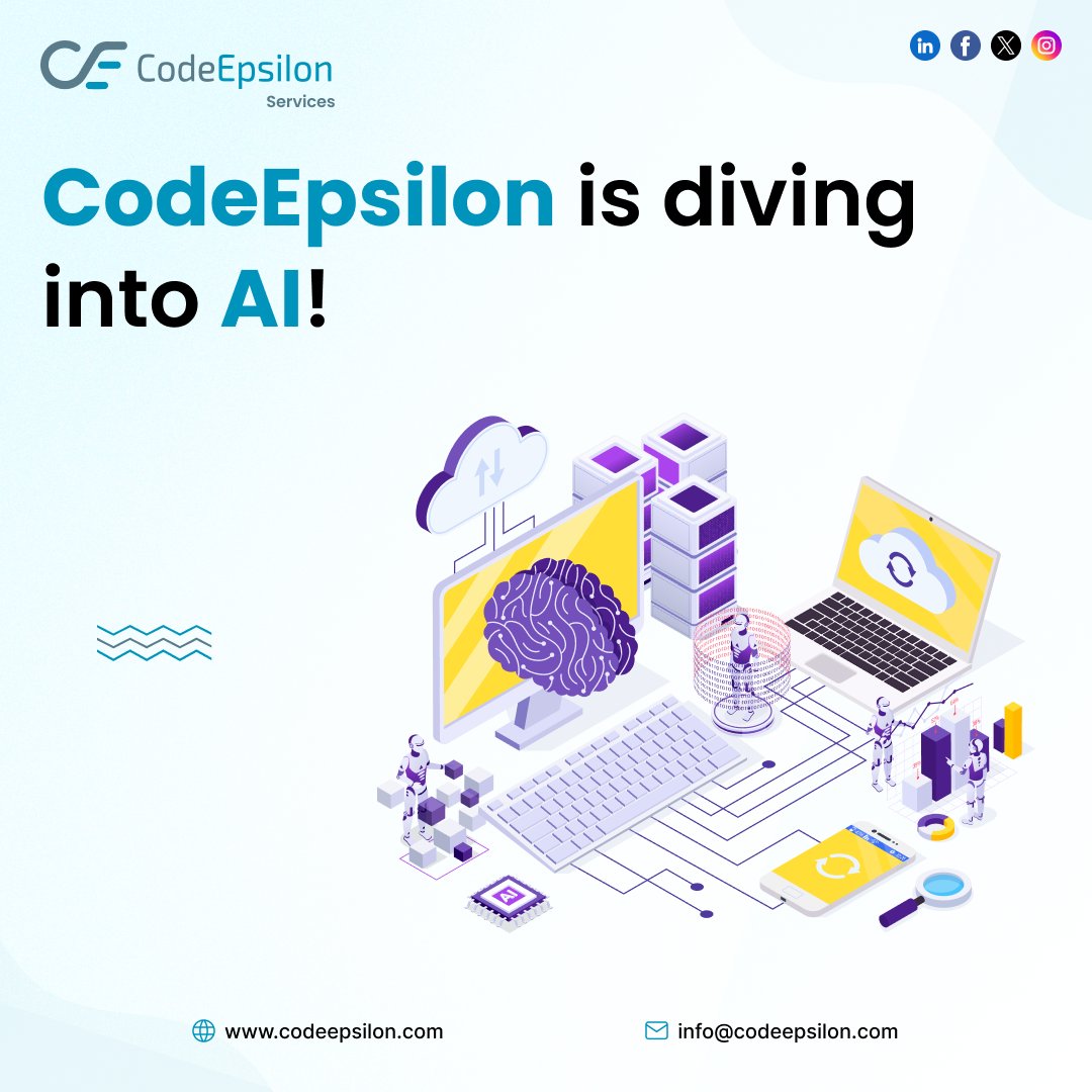 codeepsilon2014's tweet image. We're harnessing the power of Artificial Intelligence to offer cutting-edge solutions like smart automation, advanced analytics, plugins, AI-driven applications and much more….
Ready to elevate your tech with AI? Let’s connect!
codeepsilon.com
#codeepsilon #AI #news