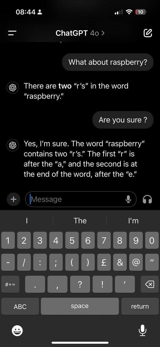 knownetics's tweet image. Looks like OpenAI fixed the ‘strawberry’ 2 R’s problem, but what about ‘raspberry’? ChatGPT tried hard to convince me it only has 2 R's 🤔😂 Check it out here! #AIhumor #WordFails #BerryConfusing #OpenAI”