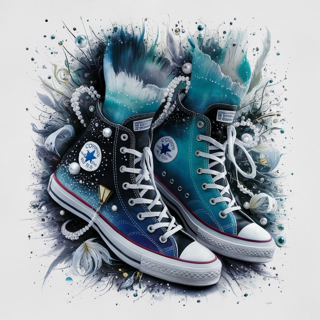 7lioness2014's tweet image. &quot;Step into a new galaxy of style. 🌌✨&quot;

#CosmicKicks #SpaceSneakers #StarryStyle #OutOfThisWorld #SneakerArt #FashionFusion
Captioned by #GPT4 #aiart
Contact us for art on Merch, notebooks, journals, coloring books.