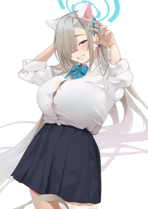 #ブルアカ アスナ 猫 