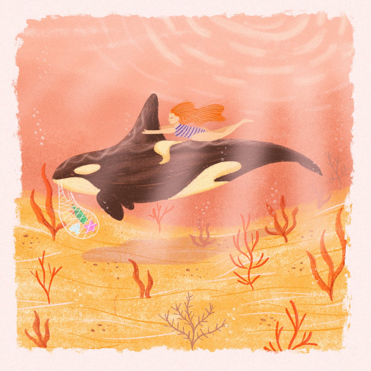 ZTBASTIAN's tweet photo. N. 95 #100daysofwhales “Returning at Sunset” 🌅 #illustration #whale #orca #artwork #drawing #painting https://t.co/18WIxG3Nrk