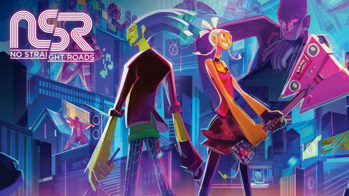 EmmanuelArtGame's tweet photo. Je viens de terminer No Straight Roads du studio @MetronomikIncEN est franchement, j'ai kiffé, je ne vais pas mentir le jeu à des problèmes: bug, synchro labiale douteuse, mais l'univers est cool les relations entre les diffèrent personnage sont cool la VF est vraiment bonne https://t.co/WvyJ775CIb