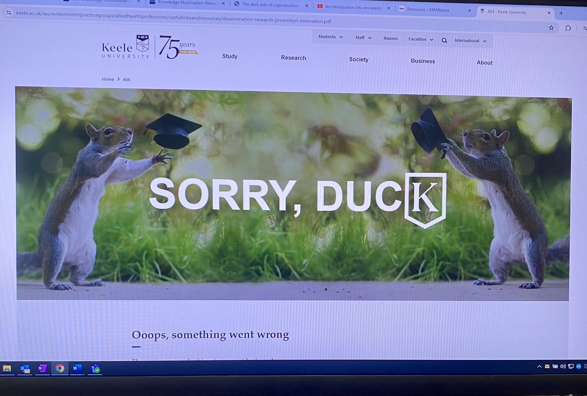 Eloise_Ryde's tweet photo. The first ‘page not found’ to actually make me smile, well done @KeeleUniversity https://t.co/Xxzjp47HSg