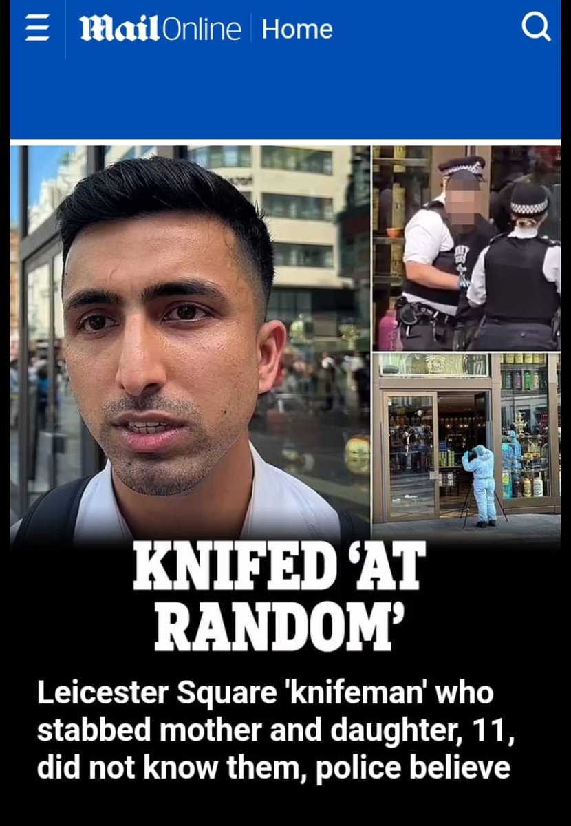 This is just irresponsible by <a href="/MailOnline/">Daily Mail Online</a>, using the image of the #Muslim security guard who disarmed the attacker in #LeicesterSquare with a headline about a 'knifeman' and a mother and daughter being #knifed