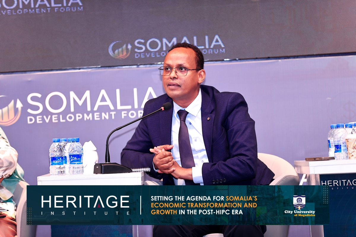 HIPSINSTITUTE's tweet image. &quot;80% of Djibouti&apos;s economy comes from: the port, trade, banking, and tourism. The exchange rate of the Djiboutian franc is fixed and stable.&quot;  
— Dr. Aden Abdillahi Omar, Director of CERD, Djibouti

#SDF2024  
#SomaliaDevelopment  
#PostHipc  
#HeritageForum