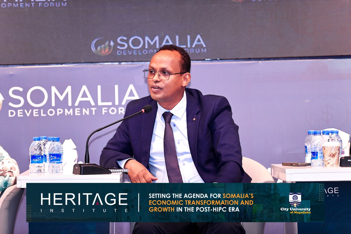 HIPSINSTITUTE's tweet image. &quot;80% of Djibouti&apos;s economy comes from: the port, trade, banking, and tourism. The exchange rate of the Djiboutian franc is fixed and stable.&quot;  
— Dr. Aden Abdillahi Omar, Director of CERD, Djibouti

#SDF2024  
#SomaliaDevelopment  
#PostHipc  
#HeritageForum